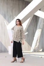 Gray embroidered shirt