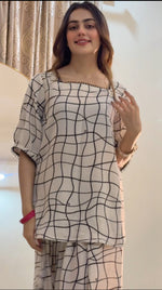 Ivory grid farshi set