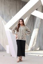 Gray embroidered shirt