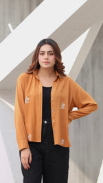 Mustard Embroidered shirt