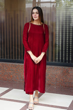 Maroon embellished
