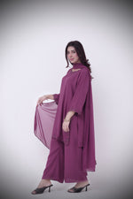 Purple embroidered dress