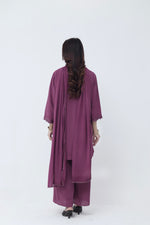 Purple embroidered dress