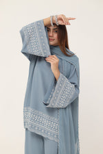 3 piece Powder blue embroidered suit